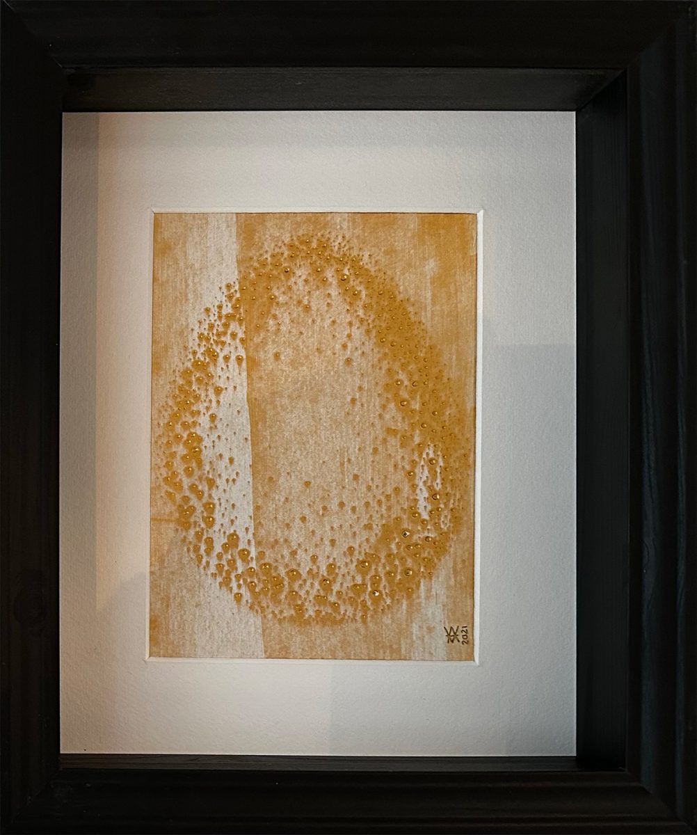 egg with golden holes