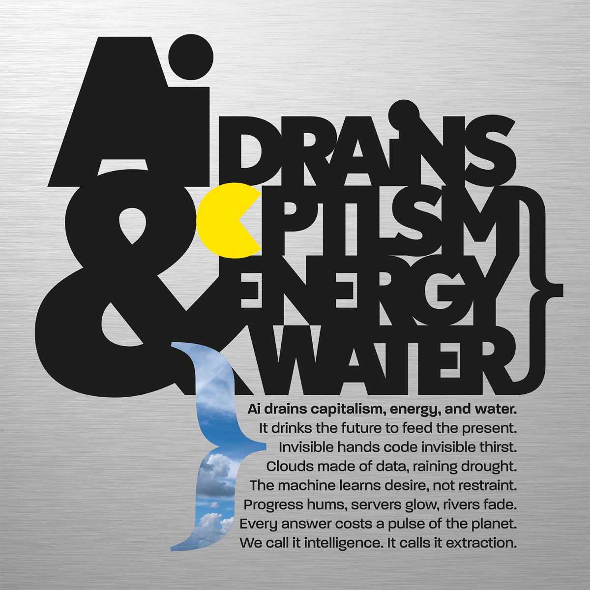 Ai drains capitalism - fine art prints for ai awareness